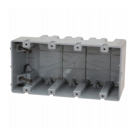 Southwire Electrical Box, 74 cu in, Romex Box Type, 4 Gangs, PVC, Rectangular Shape MSB4G